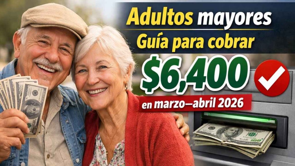 Adultos mayores: guía para cobrar $6,400 en marzo–abril 2026, requisitos y fechas oficiales del Bienestar