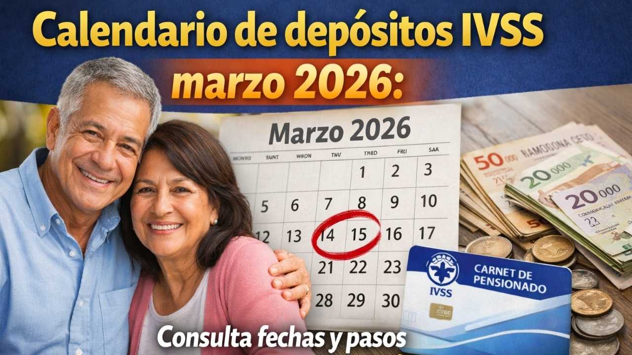 Calendario de depósitos IVSS marzo 2026: consulta fechas y pasos para retirar tu pensión