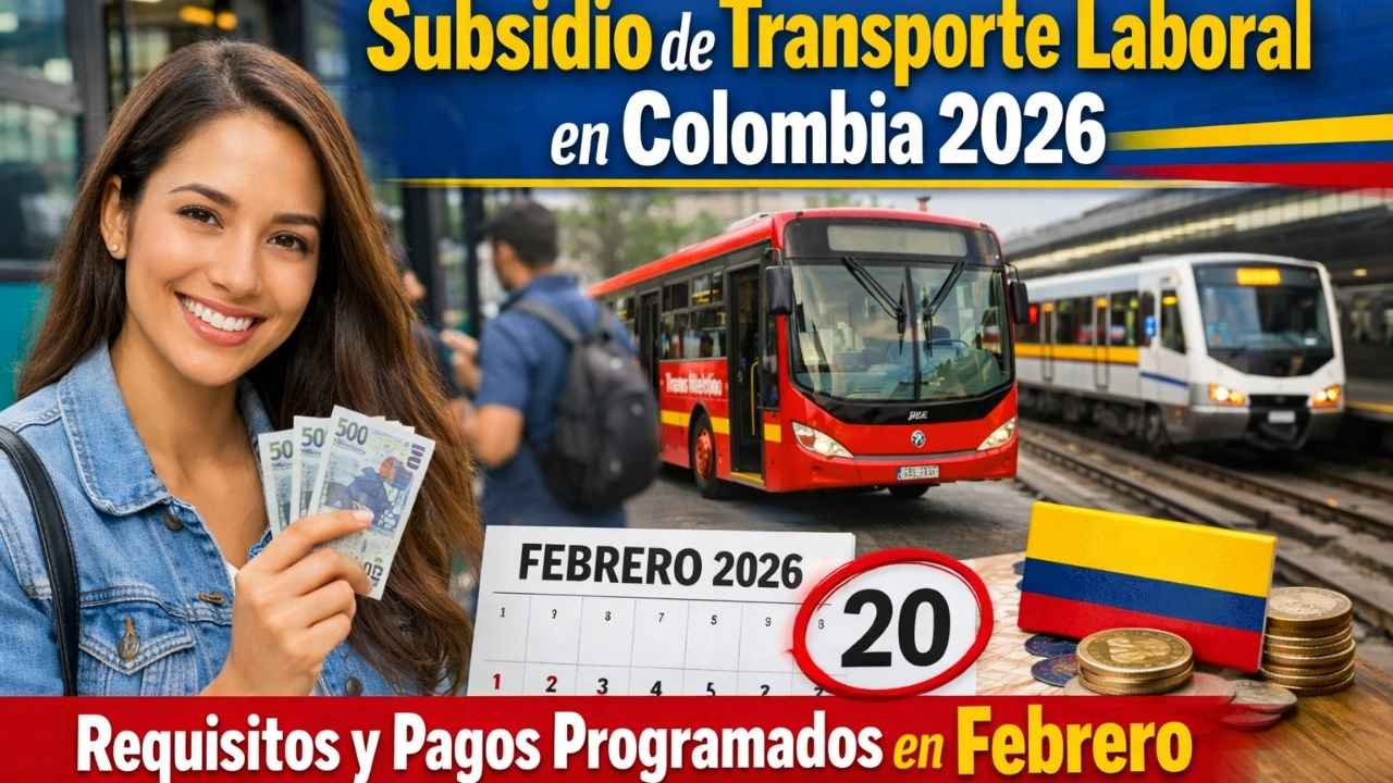 Subsidio de Transporte Laboral en Colombia 2026: Requisitos y Pagos Programados en Febrero