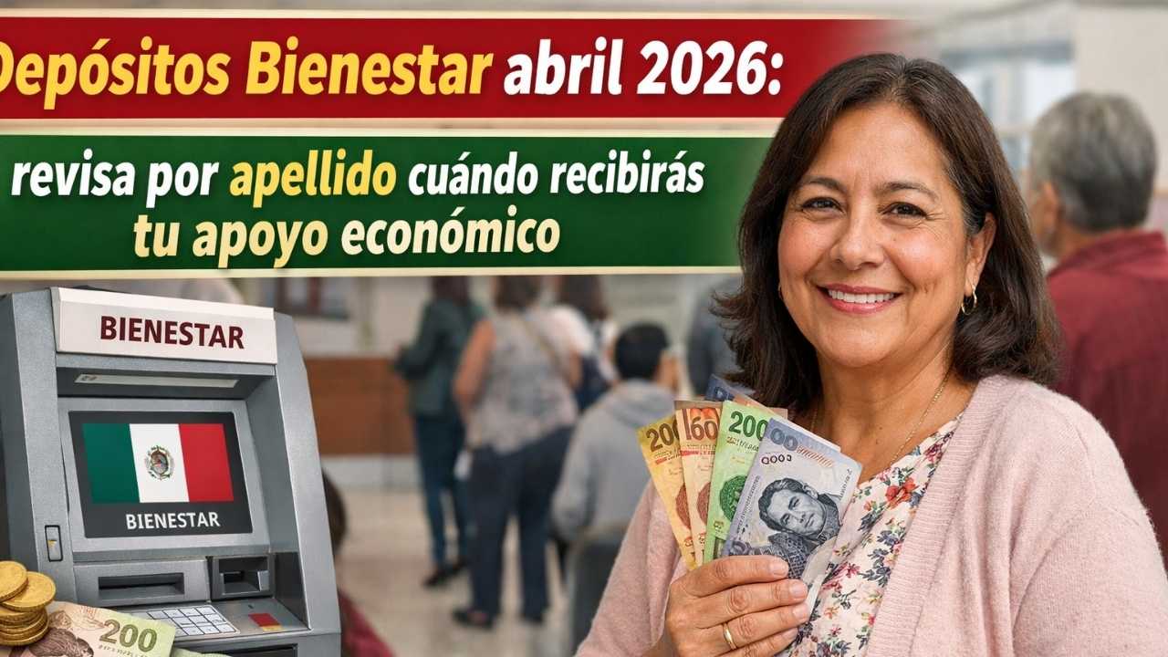 Depósitos Bienestar abril 2026: revisa por apellido cuándo recibirás tu apoyo económico