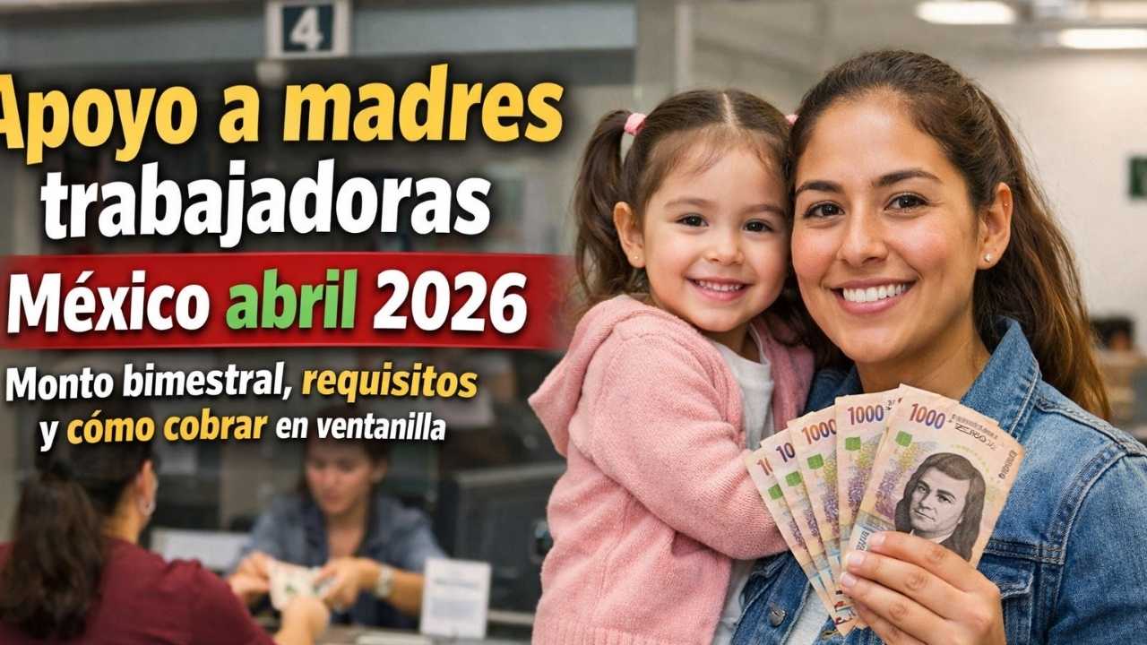 Apoyo a madres trabajadoras México abril 2026: monto bimestral, requisitos y cómo cobrar en ventanilla