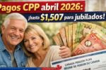 Pagos CPP abril 2026: hasta $1,507 para jubilados, cómo inscribirse y fecha confirmada